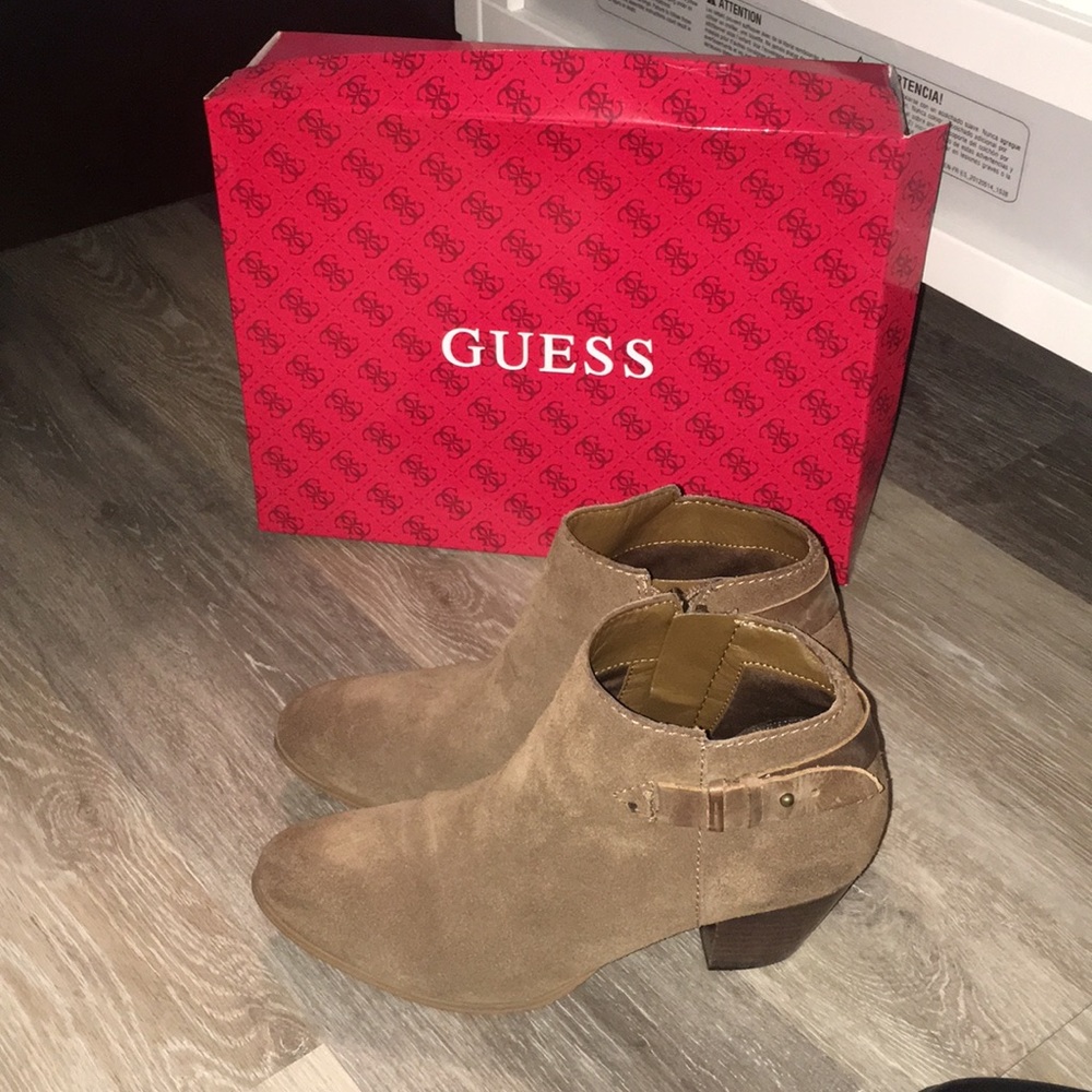 Guess ankle suede bootie. Size 7